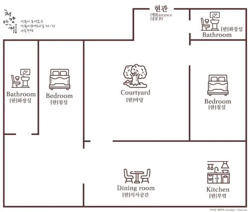 Image 1 of Cheongryang-Anchae 2BR 2BA Hanok Spa Free Parking